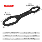 Double-headed self-tightening multifunctional wrench