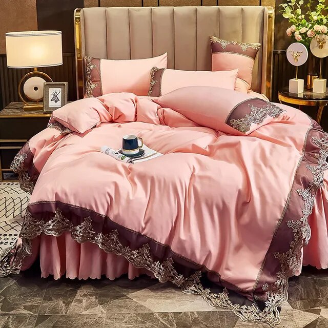 Lace Embroidery Bedding Set