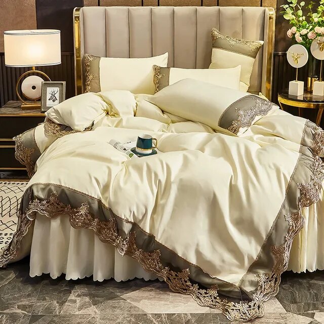 Lace Embroidery Bedding Set