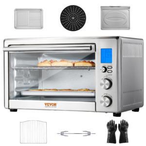 SucceBuy 10-IN-1 Convection Oven, 28L/29.6 Qt Multifunctional Conventional Oven Countertop, 1800W 4-Tier Toaster