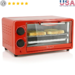 Compact Electric Toaster Oven 9 Quart Capacity Adjustable Temperature 200-450?F Two Quartz Heating Elements 30 Minute Timer