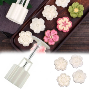 DIY Mooncake Mold Plastic Hand Press Pastry Mold Hand Press Mung Bean Cake Model Pastry Embossing Make Kitchen Baking Tool