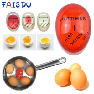 FAIS DU Egg Timer Kitchen Electronic Gadget Color Egg Cooking Changing Yummy Soft Hard Boiled Eco-Friendly Resin Red Timer Tools