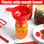 Plastic Canned Funnel Wide Mouth Funnel Jars For Wide Mouth Liquid Filling Funnels Food Grade Household Kitchen Gadget