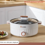 Portable Electric Multifunctional Cooker Household Double Layer Hot Pot Mini Non-stick Cookware for Kitchen and Home Appliance