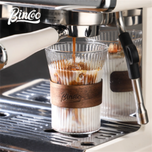 BINCOO 310/510ML Japanese Style Glass Coffee Mug Walnut Cup Sleeve Cup Glasses Coffeeware Tea Mugs Beer Mug Home/Cafe Tools