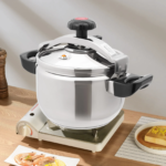 Silver Pressure Cooker 7L , 201 Stainless Steel , 24*28cm Round Pressure Cooker, Tabletop for Hotels, Restaurants