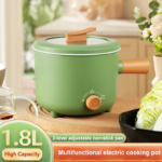 Multi-function Electric Cooking Pot Double 1.8L -speed Insulated Non-stick Pot Home Travel Portable Rice Cooker Wok Hot Pot