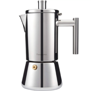 Easyworkz Diego Stovetop Espresso Maker Stainless Steel Italian Coffee Machine Maker Induction Moka Pot