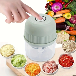 250ml Electric Mini Garlic Chopper USB Meat Grinder Garlic Crusher Sturdy Ginger and Vegetable Crusher with Safety Switch,