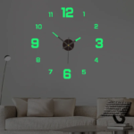 Luminous Digital Clock DIY Stereoscopic Wall Clock Silent Clock Living Room Bedroom Wall Clock Home Decorations