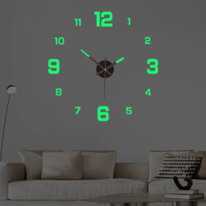 Luminous Digital Clock DIY Stereoscopic Wall Clock Silent Clock Living Room Bedroom Wall Clock Home Decorations