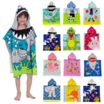 Baby Accessories Cartoon Bath Child Kid Hooded Cloak Bathrobe Towel Beach Towel Baby Children Cartoon Bath Towel Robes