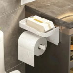 Toilet paper holder, plastic storage rack, kitchen towel holder, seasoning bottle, bathroom wall roll paper