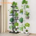 Cordial Shining Stand For Flowers Iron 6/7/8Layers Plant Holder Storage Shelf Pot Rack Organizer Home Garden Decoration