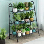Iron Flower Pot Stands 3 Layers Plant Shelf Stand Succulent Rack Balcony Simple Indoor Garden Shelves Shoes Book Rack Home Decor