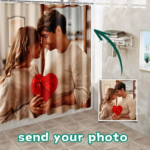 Custom Shower Curtain Customized Photo Bathroom Waterproof Curtains Polyester Bath Decor with Personalized Picture