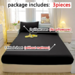 Minimalist modern solid color bedsheet set soft and comfortable bedding, bedspread set (including 1 bedsheet+2 pillowcases)