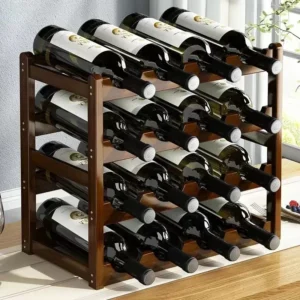 Red Wine Rack Decoration Household Grid Wine Display Rack Table Creative WineBottle rack Simple wine Cabinet Assemble Storage Rack