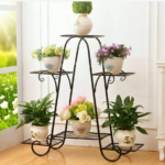 Metal Plant Pot Stand Indoor Outdoor Plant Display Rack Garden Shelf Flower Stands Tiered Plants Holder