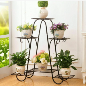 Metal Plant Pot Stand Indoor Outdoor Plant Display Rack Garden Shelf Flower Stands Tiered Plants Holder