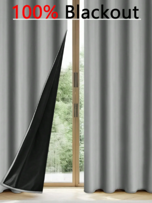 Panel Solid 100% Blackout Curtains with Grommets, Total Privacy Drapes for Bedroom, Living Room, Home Decor