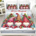 Merry Christmas goblin printed coreless bed sheet set, multiple sizes soft bed covers bedroom bedding decorations