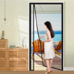 Magnetic Door Screen,Black Side Door Magnetic Mosquito Net,Insect Proof Flight,Summer and Kitchen Indoor Invisible Net