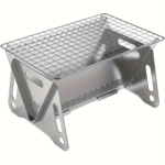 Portable BBQ Charcoal Grill Stainless Steel Small Mini BBQ Tool Kit Outdoor Cooking Camping Picnic Beach Portable BBQ Cooking