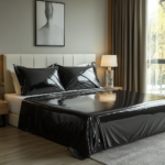 Bedding set - 1 bed sheet +2 PU pillowcases, comfortable all year round, waterproof machine washable, suitable couple bedding