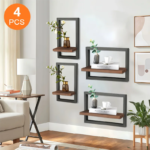 4pcs floating shelves for wall, 15.78/8.18in long, wall shelves, wall, household, classroom, office, room decor aesthetic,