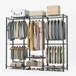 Clothes Rack Storage Organizer Wardrobe Hanging Clothes Freestanding Portable Heavy Duty 960 lb for Cloakroom Bedroom Entrances