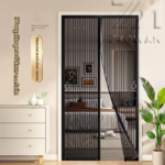 Diamond mesh mosquito proof door curtain, summer mosquito net, magnetic mesh curtain, self-adhesive, home use