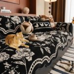 Flower Chenille Sofa Cover Dust-proof Non-Slip Sofa Seat Pad Mat Four Seasons Universal L Couch Slipcovers for Living Room