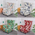 Wing Chair Cover High Back Armchair Covers Non-Slip Sofa Slipcovers with Seat Cushion Cover for Living Room Bedroom