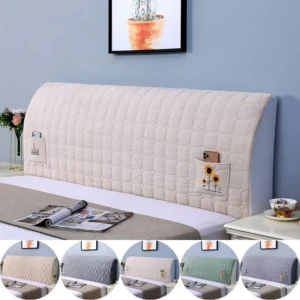 Plaid Bedhead Cover Nordic Soft Headboard Cover Plush Velvet Bed Head Cover Bedroom Backrest Dust Protector Home Decor