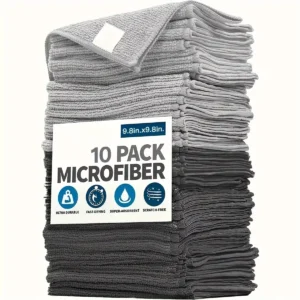 Kitchen Towel 5/10/20pcs, Ultra-fine Fiber Light Gray Cleaning Cloth Set, Absorbent, Soft And Stain-removing Cloth