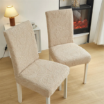 Jacquard Chair Covers Nordic Stretch Dining Room Chair Covers Elastic Removable Seat Slipcover