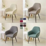 High Arm Chair Cover Elastic Dining Chair Seat Covers Stretch Kitchen Armchair Slipcover Household