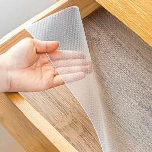 1 Roll For Kitchen Cabinets EVA Waterproof Fridge Pad Cupboard Mat Easy Placemats Non-Adhesive Drawer Liner