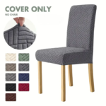 Nordic Jacquard Dining Chair Cover Solid Stretch Kitchen Chair Seat Slipcover Spandex Chair Protector