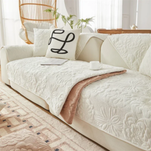 Thicken Jacquard Sofa Seat Covers Non-Slip Solid Color Sofa Mat Towel Winter Warm Couch Slipcovers for Living Room