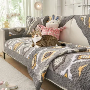 Nordic Plaid Sofa Cover for Living Room Non-slip Cotton Couch Slipcover Pets Kids Universal Sofa Mat Couch Towel