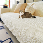 Thicken Plaid Sofa Slipcover Non-Slip Anti-cat scratches Sofa Seat Cover Winter Warm Corner Couch Towel for Living Room