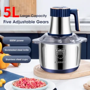 Electric Meat Grinders 304 Stainless Steel  Food Crusher Multifunctional Vegetable 5L Slicer Chopper Mincer Baby Food Processor
