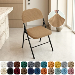 Polar Fleece Dining Chair Covers Elastic Wedding Folding Chair Slipcover Home Seat Protector Cover for Banquet Party