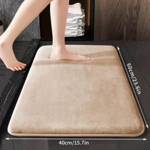 Super Absorbent Bathroom Anti Slip Mat Coral Fleece Solid Floor Mat Bathroom Absorbent Foot Mat Household Wash basin Door Mat