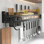 Kitchen Spice Storage Knives Holder Knife Stand Spice Rack Organizer Knives Holder Spoon and Chopsticks Rest Hanging Organizers
