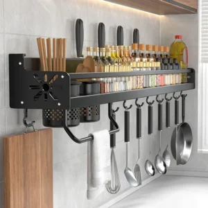Kitchen Spice Storage Knives Holder Knife Stand Spice Rack Organizer Knives Holder Spoon and Chopsticks Rest Hanging Organizers