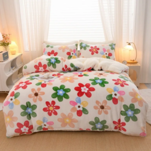 Winter printed milk fleece quilt winter quilt thickened warm student dormitory quilt, no pillowcase